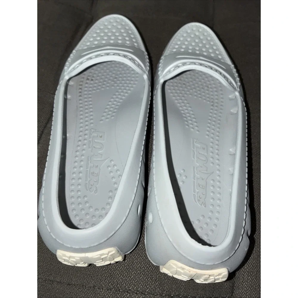 Floafers Womens Slip-on Driver Size 9 White Rubber Water Shoes Penny Loafers